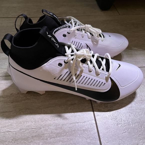 Nike Vapor Edge Pro 360 2 Football Cleats Mens 12.5W White Black FZ4266-100 - Picture 1 of 15